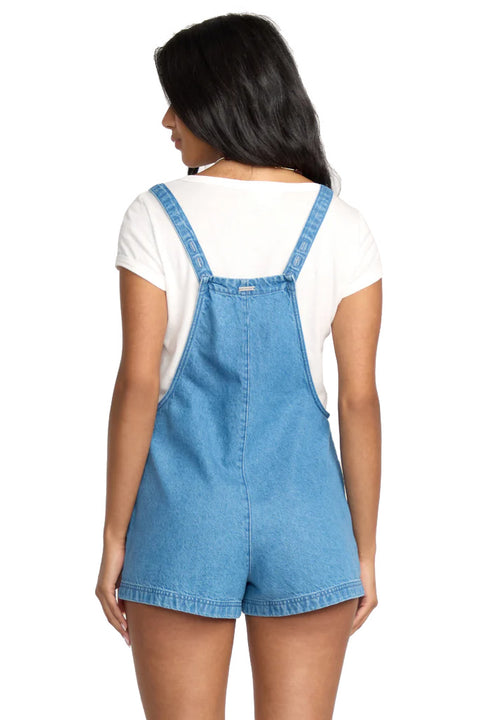Billabong Beach Crush Denim Overall - Salt Washed- Back