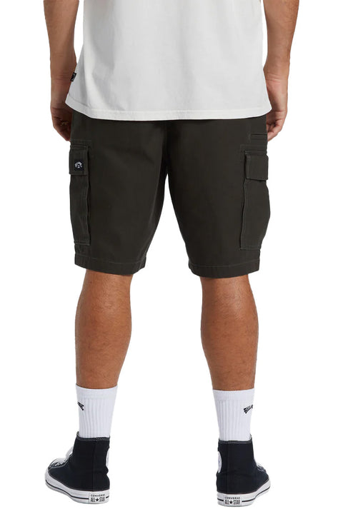 Billabong Combat Cargo Shorts - Dark Military- Back