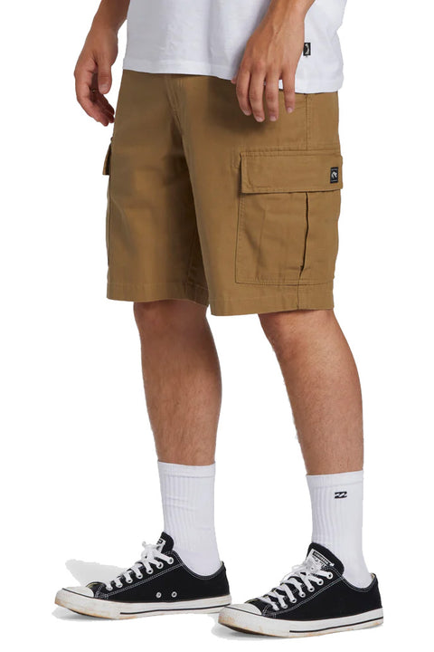 Billabong Combat Cargo Shorts - Light Khaki- Side