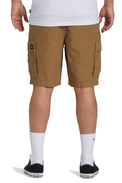 Billabong Combat Cargo Shorts - Light Khaki- Back