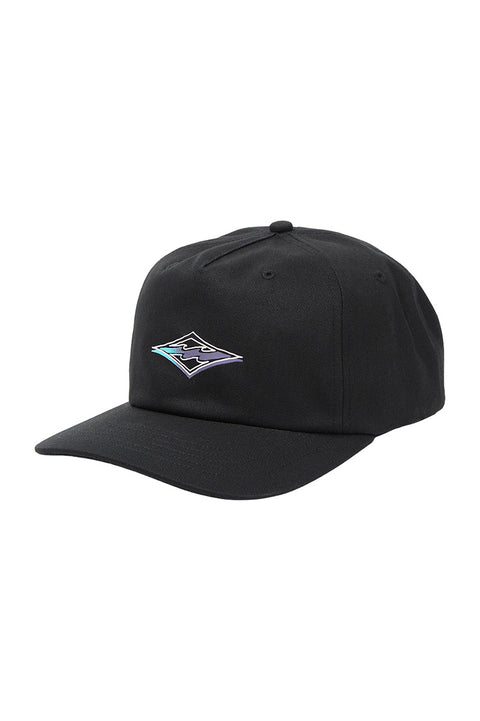 Billabong Crayonwave Snapback Hat - Black- Front