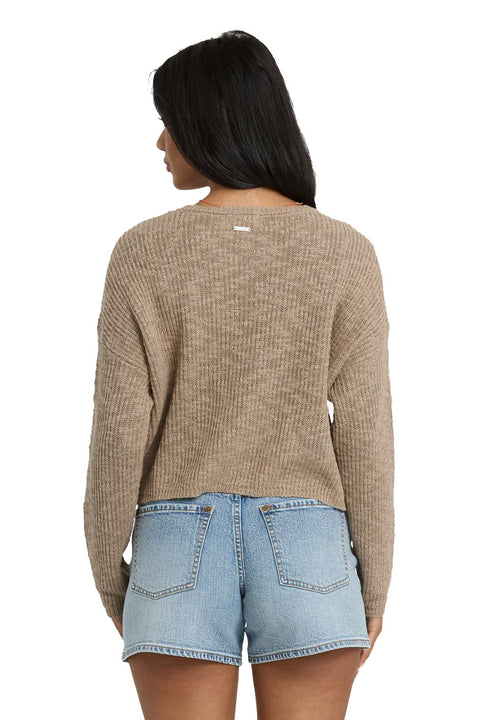 Billabong Daze Time Sweater - Oatmeal- Back