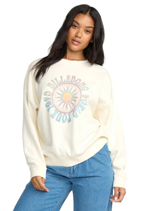 Billabong Echo Crewneck Sweatshirt - Salt Crystal- Front