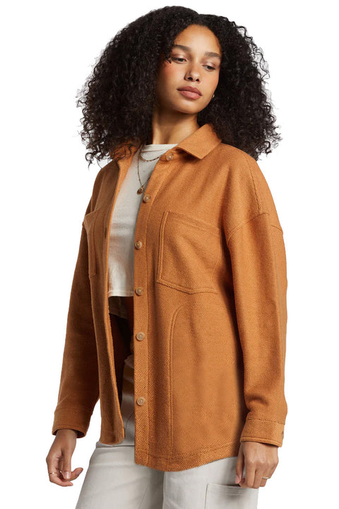 Billabong Everytime Oversized Shacket - Sandalwood- Side