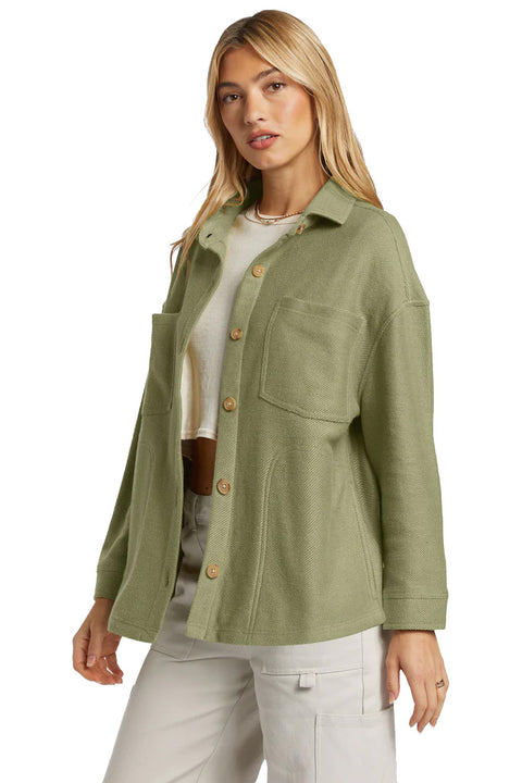 Billabong Everytime Shacket - Avocado- Side