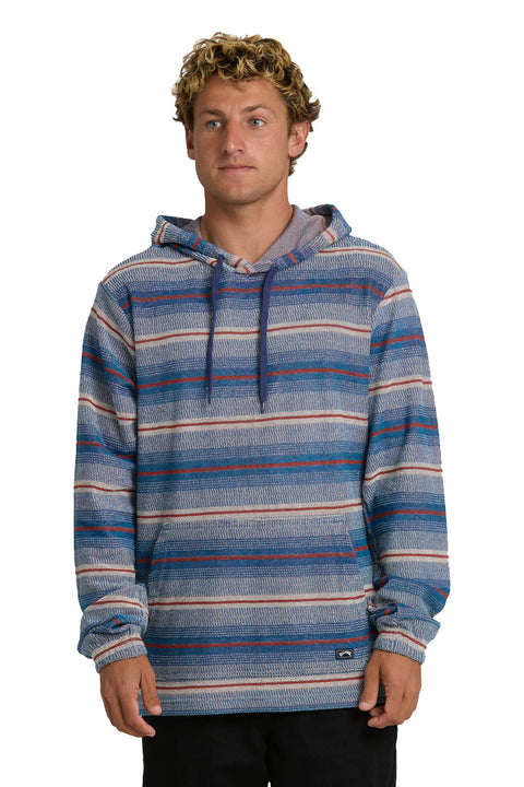 Billabong Flecker Diego Pullover Hoodie - Dark Denim- Front