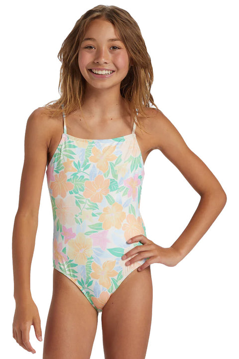 Billabong Girl's Dream Of Summer One-Piece Swimsuit - Multi- Front