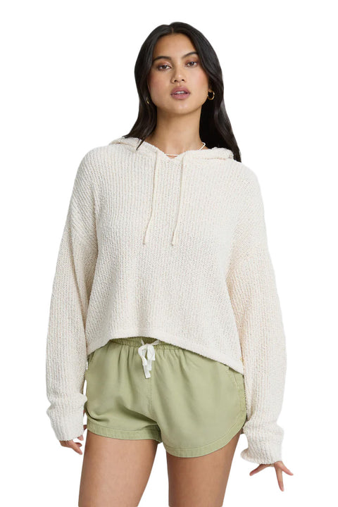 Billabong Hot Beachin Hooded Sweater - White Cap- Front