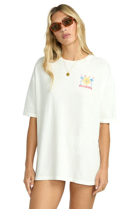 Billabong Hot Haze SS Tee - Salt Crystal - Front 2