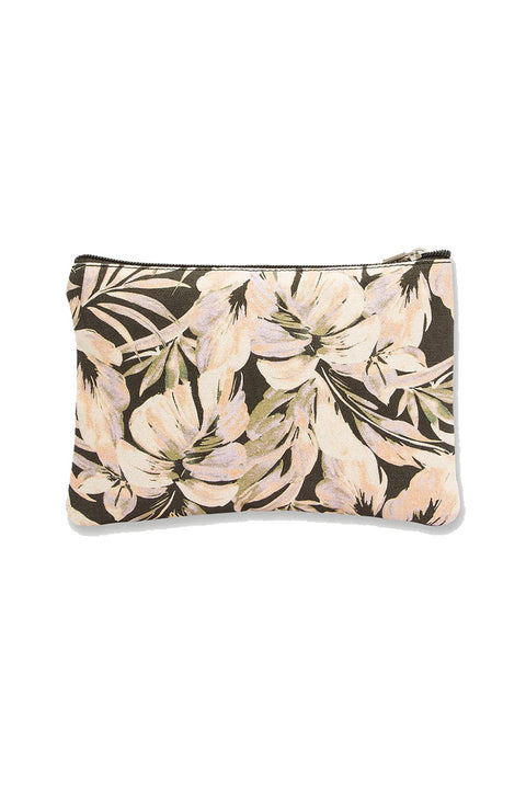 Billabong Lil Snitch Pouch - Black Floral- Back