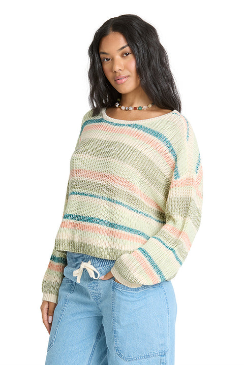 Billabong Lit Light Sweater - Smoke Green- Side