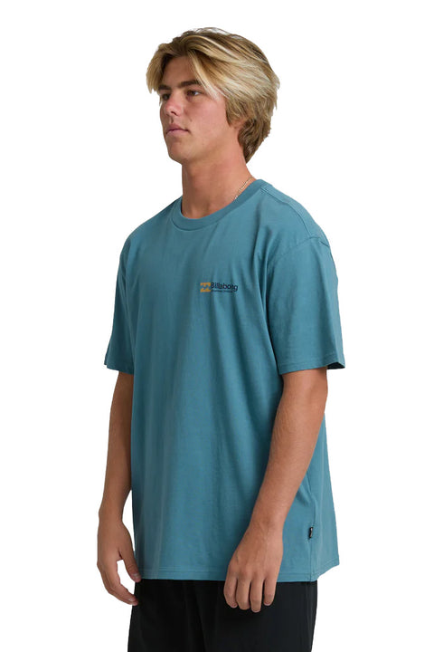Billabong Make Tracks A/Div Premium S/S Tee - Vintage Blue- Side