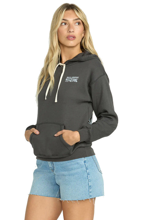 Billabong Miles Apart Pullover Hoodie - Off Black - Side