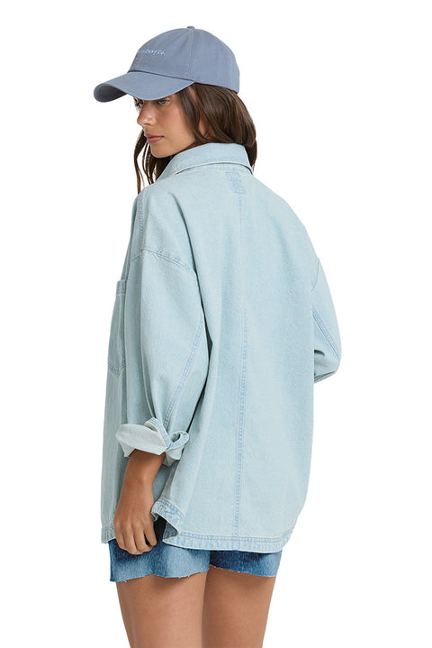 Billabong Mix Match L/S Woven Shirt - Sky Wash- Back