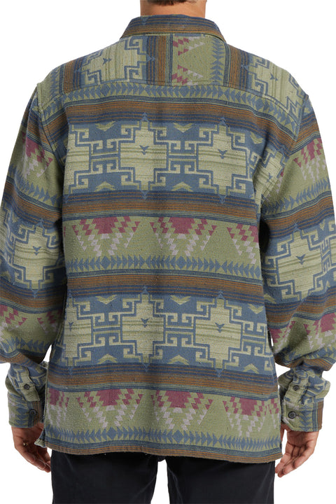 Billabong Offshore Jacquard Flannel Shirt - Sage - Back