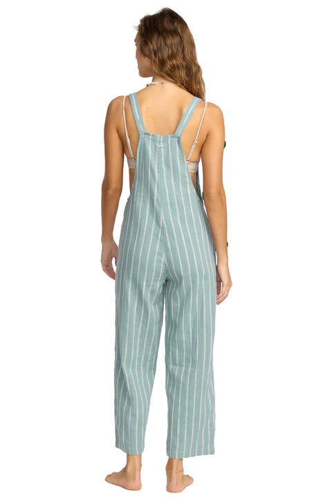 Billabong Pacific Time Jumpsuit - Blue Fog- Back