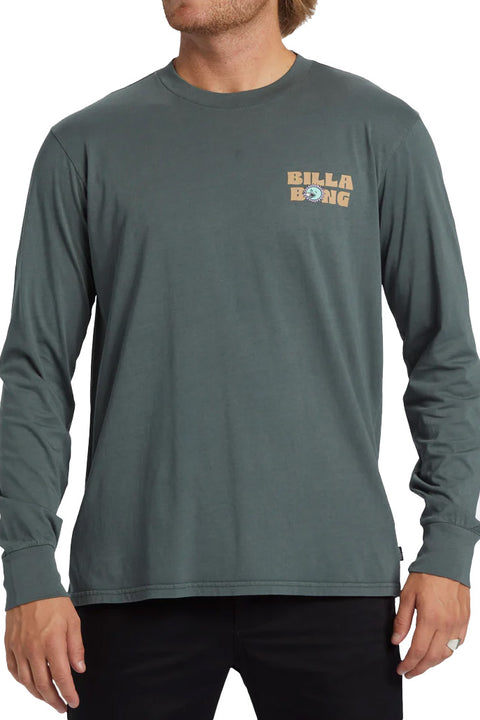 Billabong Relax Long Sleeve T-Shirt - Slate Green- Front