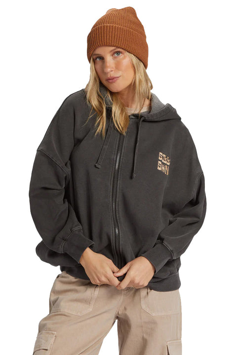 Billabong Riptide Zip Hoodie - Black Sands- Front view #2