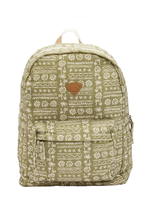 Billabong Schools Out Backpack - Green Tea- Front