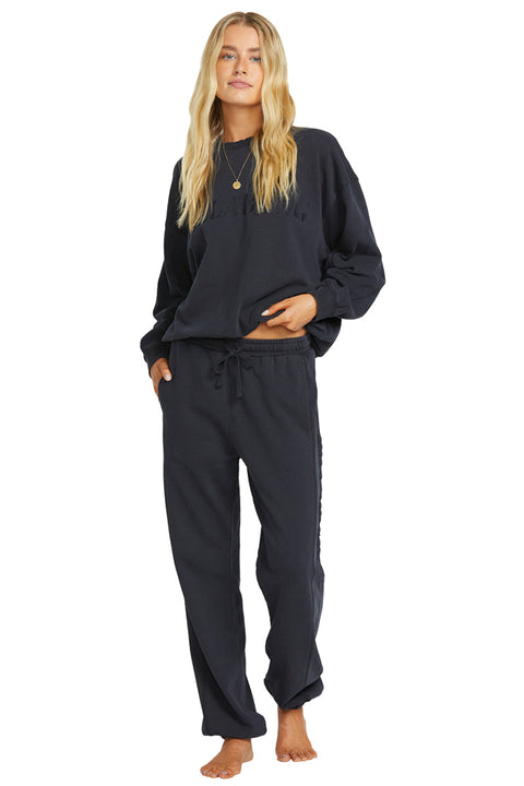 Billabong So Typical Elastic Pant - Black Pebble- Front