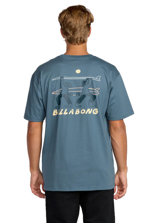 Billabong Split The Peak Regular S/S Shirt - Steel Blue- back