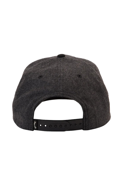 Billabong Stacked Snapback Hat - Charcoal- Back