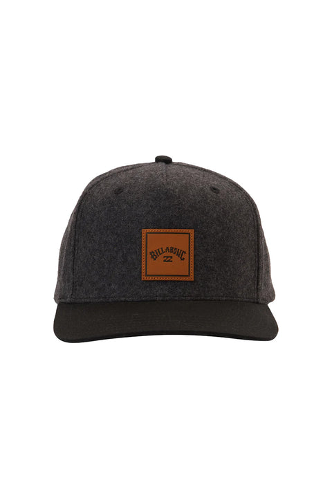 Billabong Stacked Snapback Hat - Charcoal- Front