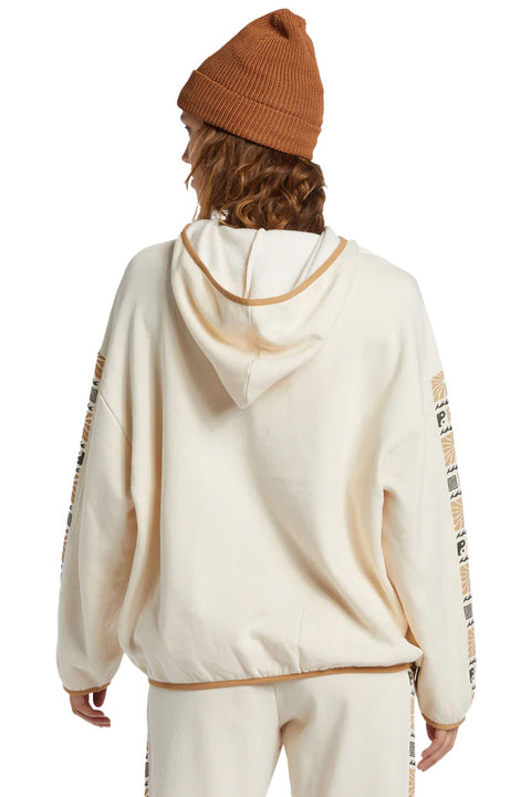 Billabong Surf Adventure Half-Zip Hoodie - White Cap- Back