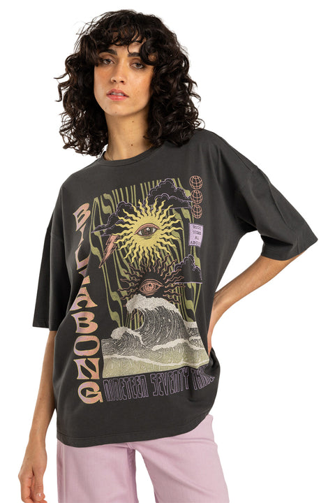 Billabong Swell Trip S/S Tee - Off Black- Front