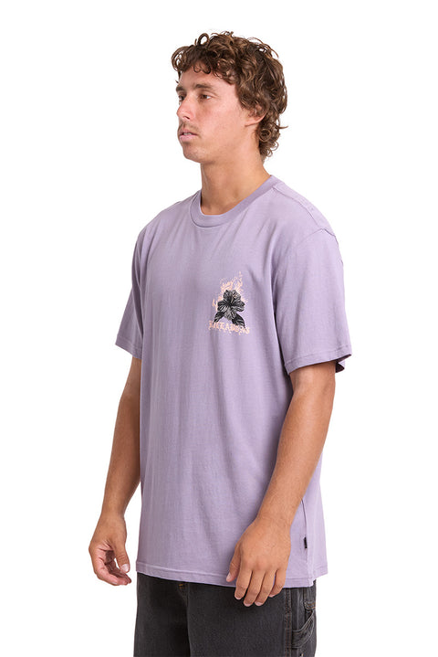 Billabong Tear Premium S/S Tee - Purple Ash- Side