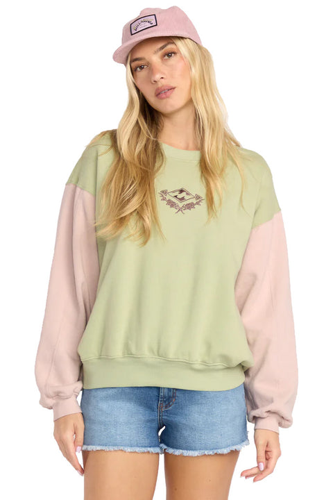 Billabong The Original Vibes Kendal Crew - Pistachio - Front