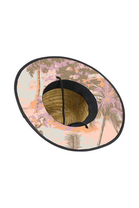 Billabong Tides Print Straw Hat - Peach- Bottom