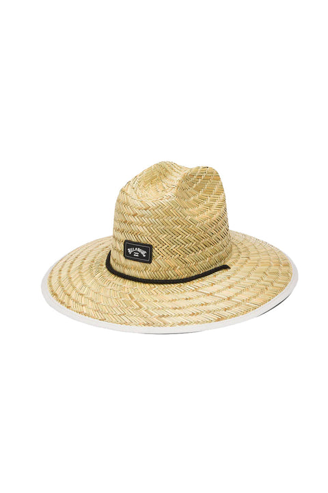 Billabong Tides Print Straw Lifeguard Hat - Steel Blue- Front