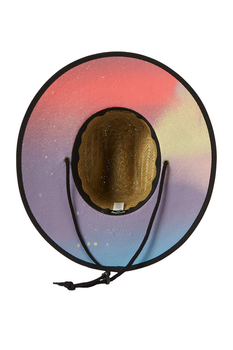 Billabong Tides Print Straw Lifeguard Hat - Pastel - Brim