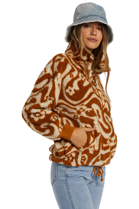 Billabong Time Off Half-Zip Fleece Pullover - Cider - Side