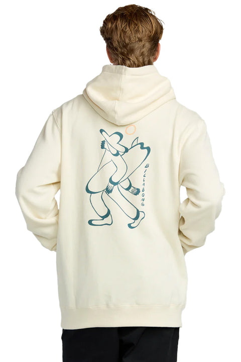 Billabong Up The Beach Pullover Sweatshirt - Off White- Back