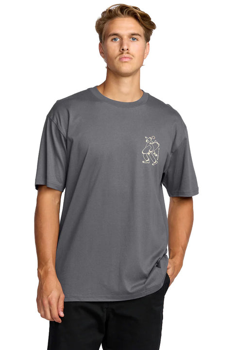 Billabong Up The Beach Regular S/S Shirt - Char- Front
