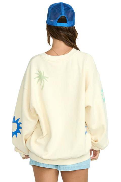 Billabong Water Signs Kendala Crew Fleece - Whitecap - Back
