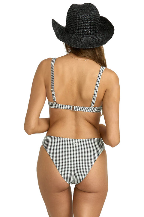 Billabong Wave Check Bondi Bikini Bottom - Black Pebble - Back