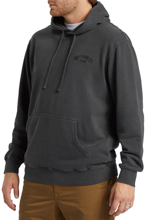 Billabong Wave Washed Pullover Hoodie - Raven- SIde