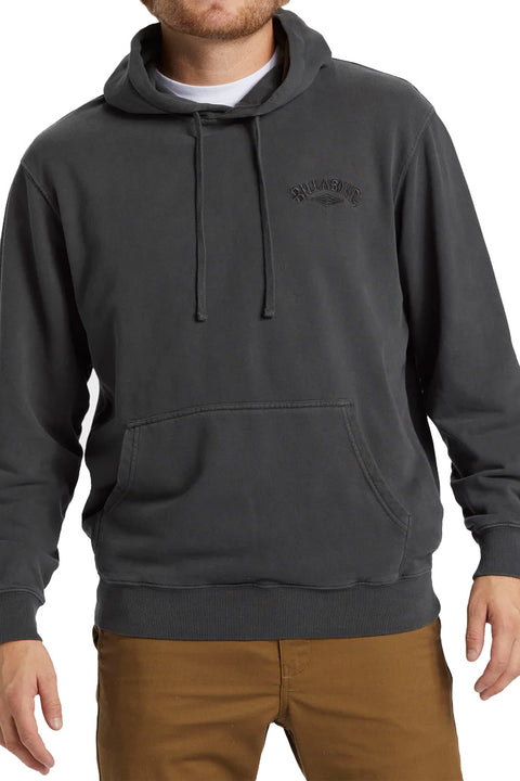 Billabong Wave Washed Pullover Hoodie - Raven- Front