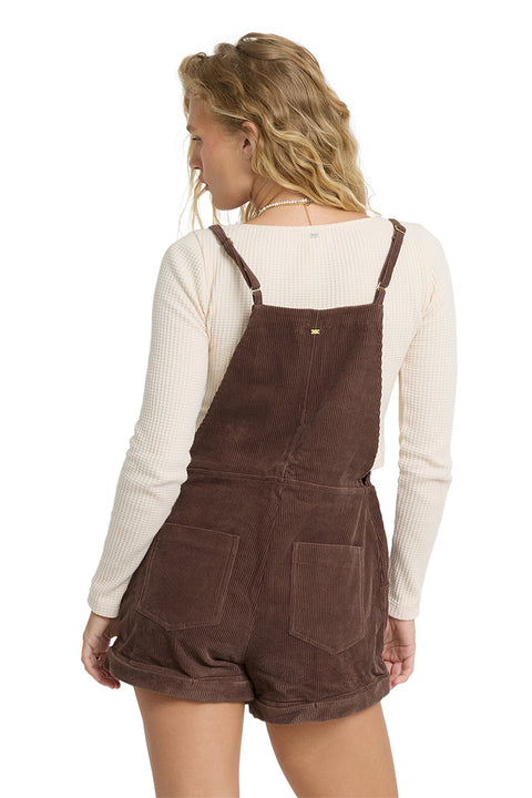 Billabong Wild Pursuit Overall Cord - Teak- Back