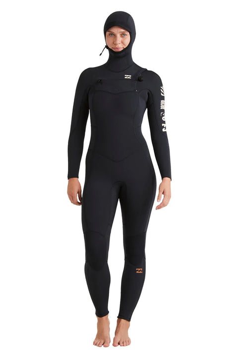 Billabong Women's Synergy Natural Upcycler 5/4 Hooded Wetsuit - Night Fall