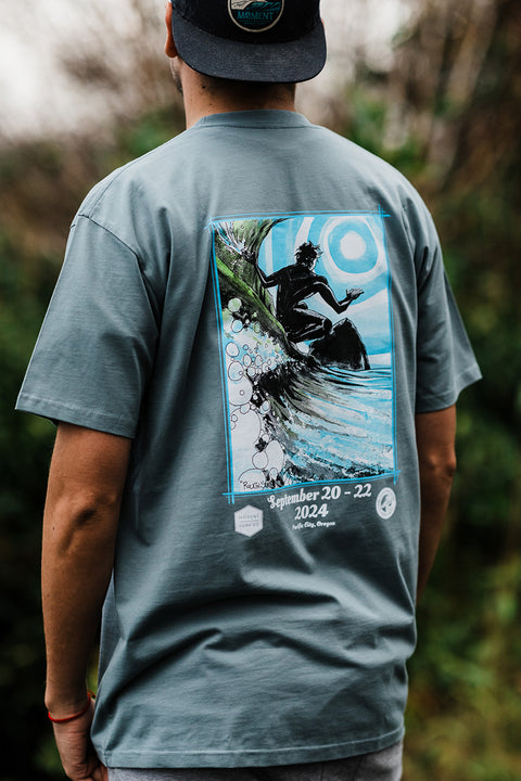 Cape Kiwanda Longboard Classic 2024 Tee - Mineral - Back