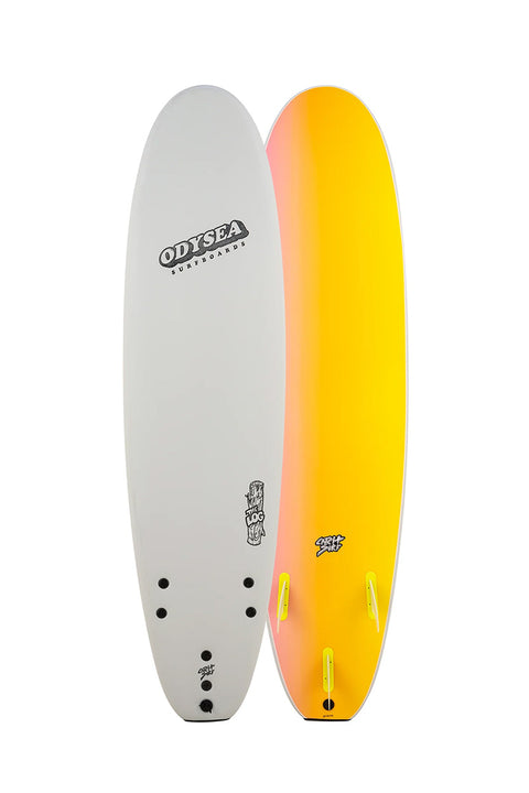 Catch Surf Odysea Log 7'0" Surfboards- Cool Grey/ Gradient- Top and bottom view