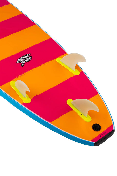 Catch Surf Odysea Log 8'0" Surfboarad- Blue\Stripes- Close up on tail
