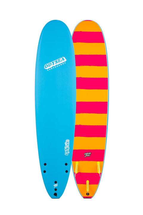 Catch Surf Odysea Log 8'0" Surfboarad- Blue\Stripes- Top and bottom view