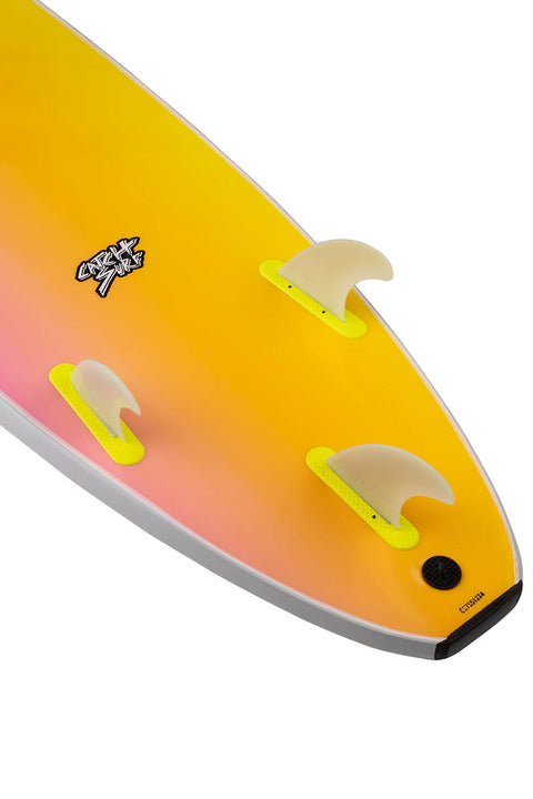 Catch Surf Odysea Log 8'0" Surfboard - Cool Grey/Gradient- Close up on tail