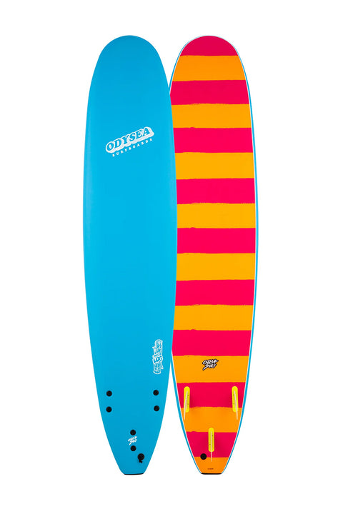 Catch Surf Odysea Log 9'0" Surfboard - Blue\Stripes- Top and bottom view