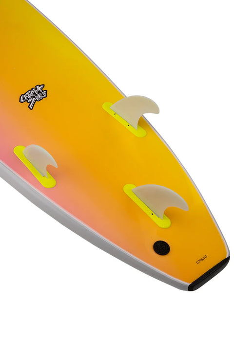Catch Surf Odysea Log 9'0" Surfboard - Cool Grey\Gradient- Close up on tail